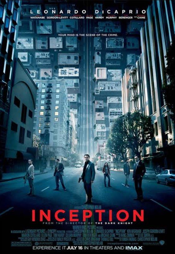 inception movie poster by indiamoviedekho
