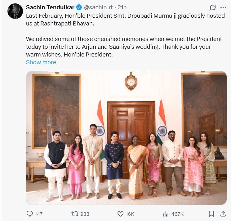 sachin tendulkar post